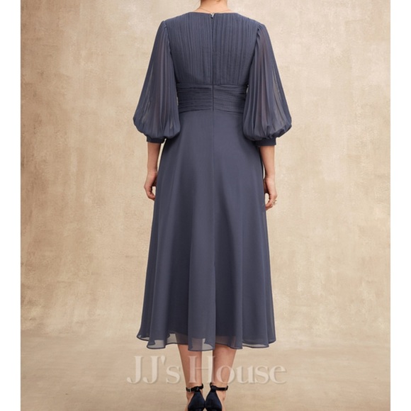JJs House | Dresses | Jjs House Aline Vneck Tea Length Chiffon Mother ...